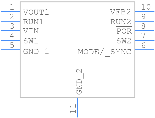 LTC3548EDD-2#TRPBF - Analog Devices - PCB symbol