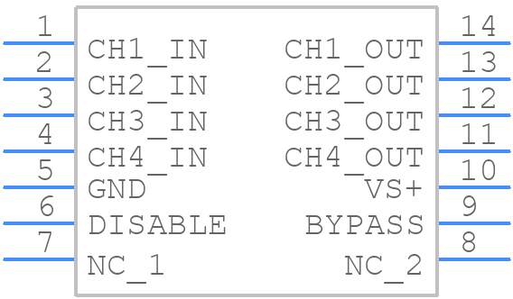 THS7374IPWG4 - Texas Instruments - PCB symbol