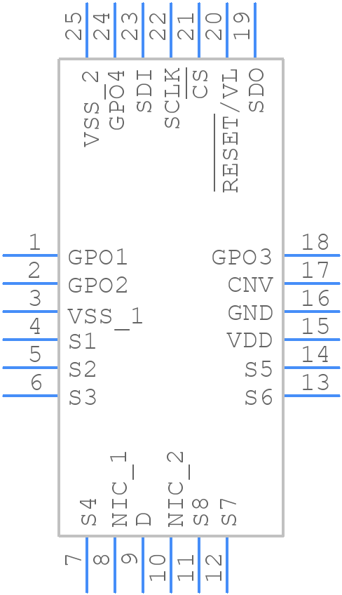 ADGS1208BCPZ - Analog Devices - PCB symbol