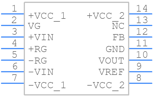 VCA824IDR - Texas Instruments - PCB symbol
