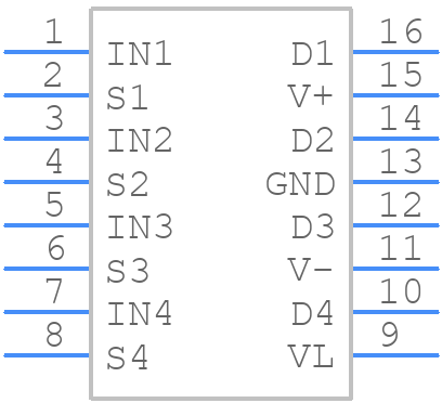IH5352CPE+ - Analog Devices - PCB symbol
