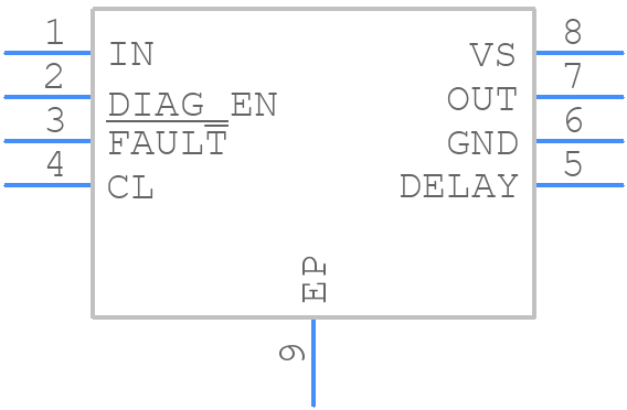 TPS1H200AQDGNRQ1 - Texas Instruments - PCB symbol