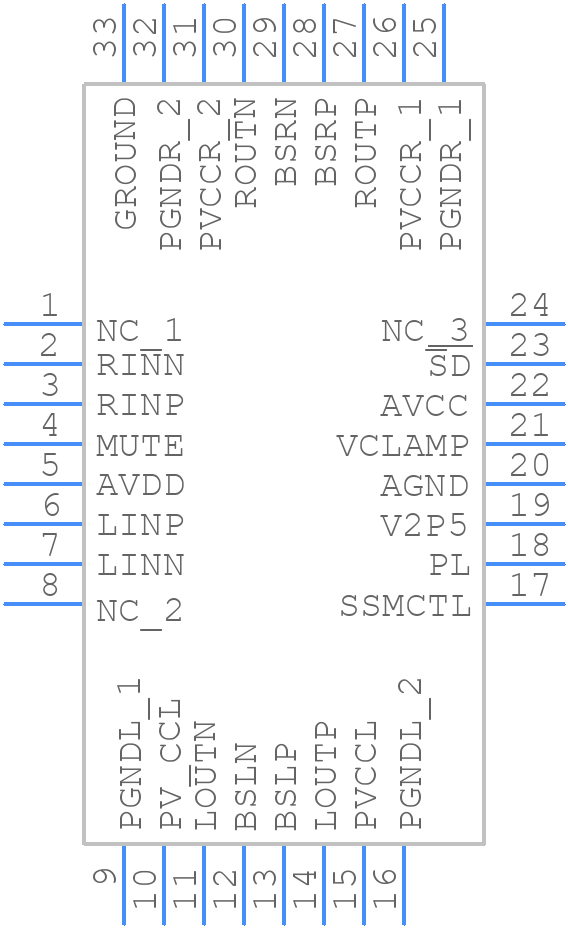PAM8106TVR - Diodes Incorporated - PCB symbol