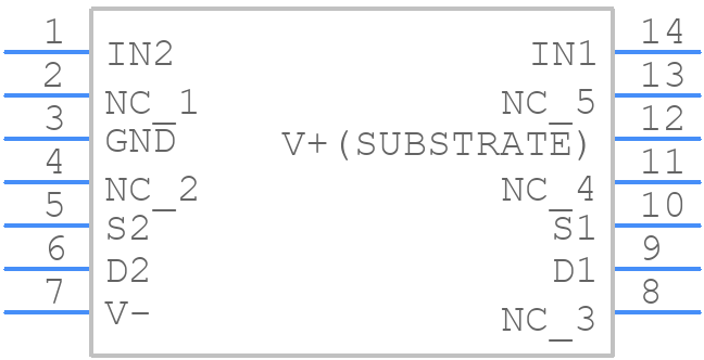 DG200AAK/883B - Analog Devices - PCB symbol