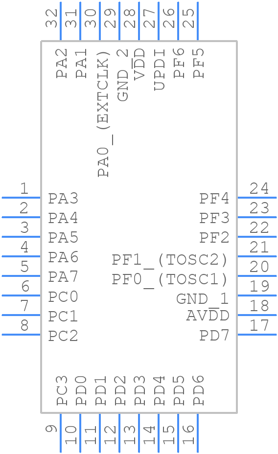 ATMEGA3208-AFR - Microchip - PCB symbol