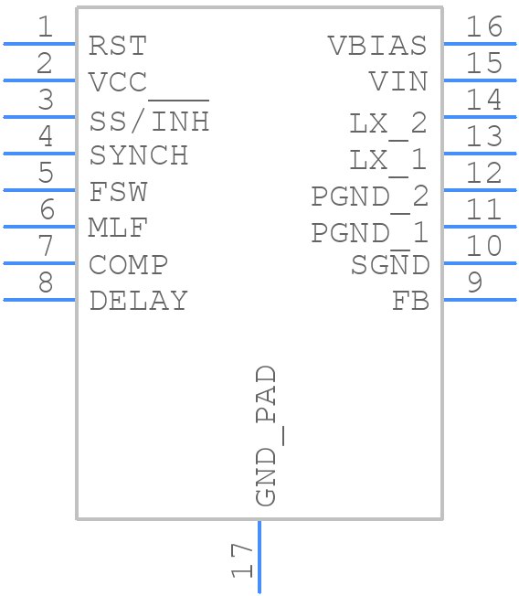 A6986 - STMicroelectronics - PCB symbol