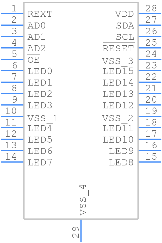 PCA9955BTW - NXP - PCB symbol