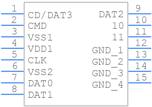 GSD09001XSEU - Amphenol - PCB symbol