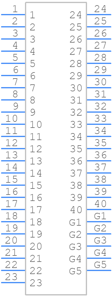 DF56-40S-0.3V(51) - Hirose - PCB symbol