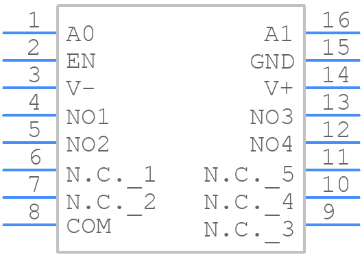 MAX4518EEE+ - Analog Devices - PCB symbol