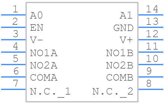 MAX4519ESD+ - Analog Devices - PCB symbol