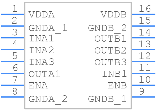 MAX14131FAEE+ - Analog Devices - PCB symbol