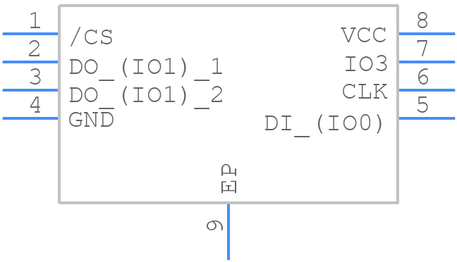W25Q256JVEIQ - Winbond - PCB symbol