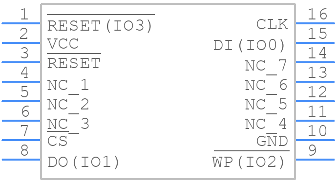 W25Q256JVFIQ - Winbond - PCB symbol