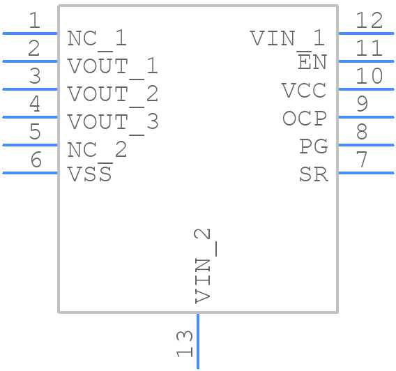 NCP45750IMN24TWG - onsemi - PCB symbol