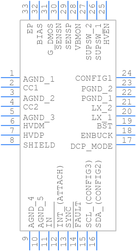 MAX20459ATJC/V+T - Analog Devices - PCB symbol