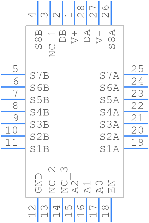 DG507BEN-T1-GE3 - Vishay - PCB symbol