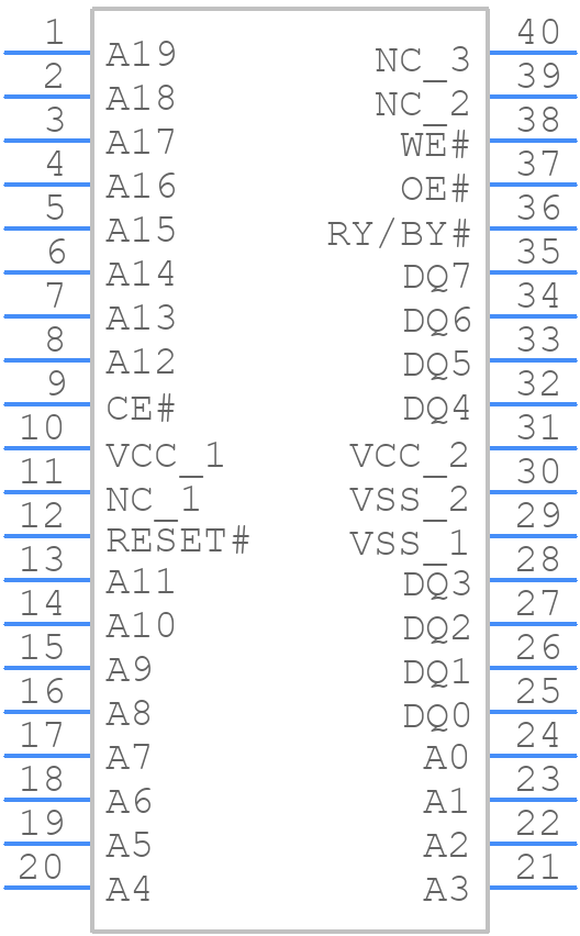 AM29F080B-70EC - AMD - PCB symbol