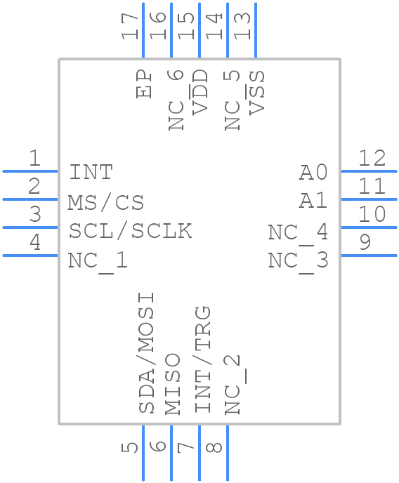 MLX90395KLW-BBA-001-SP - Melexis - PCB symbol