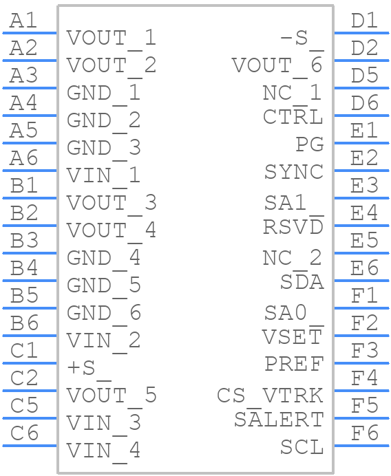 BMR4614001/001C - Flex Power Modules - PCB symbol