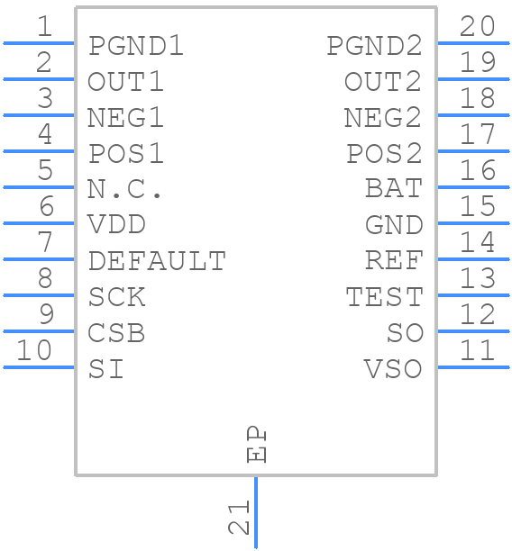 TLE7241EXUMA2 - Infineon - PCB symbol
