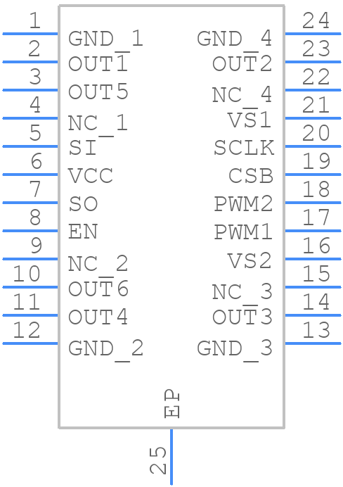 NCV7723DQBR2G - onsemi - PCB symbol