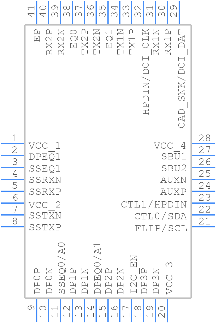 TUSB1146IRNQT - Texas Instruments - PCB symbol