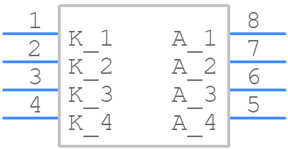 L934SB/4GD - Kingbright - PCB symbol