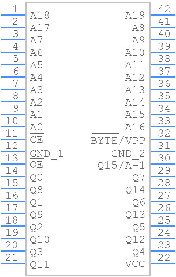 MX29F1615PC-10 - Macronix - PCB symbol