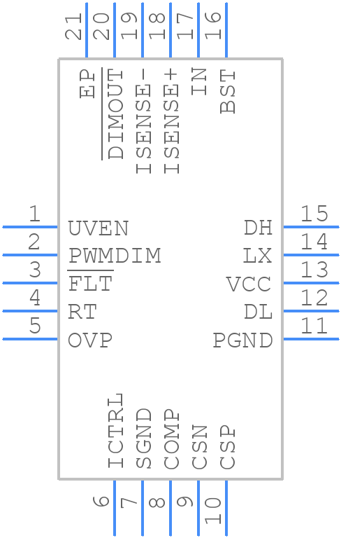 MAX25612ATP/VY+T - Analog Devices - PCB symbol