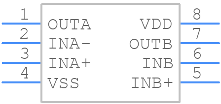 MAX4246ASA+ - Analog Devices - PCB symbol