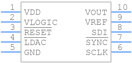 AD5310RBRMZ-RL7 - Analog Devices - PCB symbol