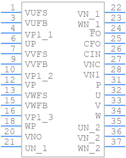 PS21563S - POWEREX - PCB symbol