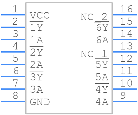 CD74HC4049PWT - Texas Instruments - PCB symbol