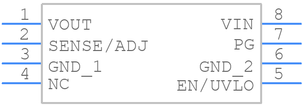 ADP7104ARDZ-5.0-R7 - Analog Devices - PCB symbol