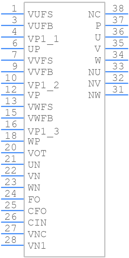 PSS30S71F6 - Mitsubishi - PCB symbol