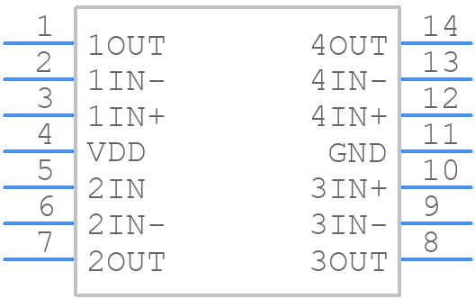 TLC074AIDG4 - Texas Instruments - PCB symbol