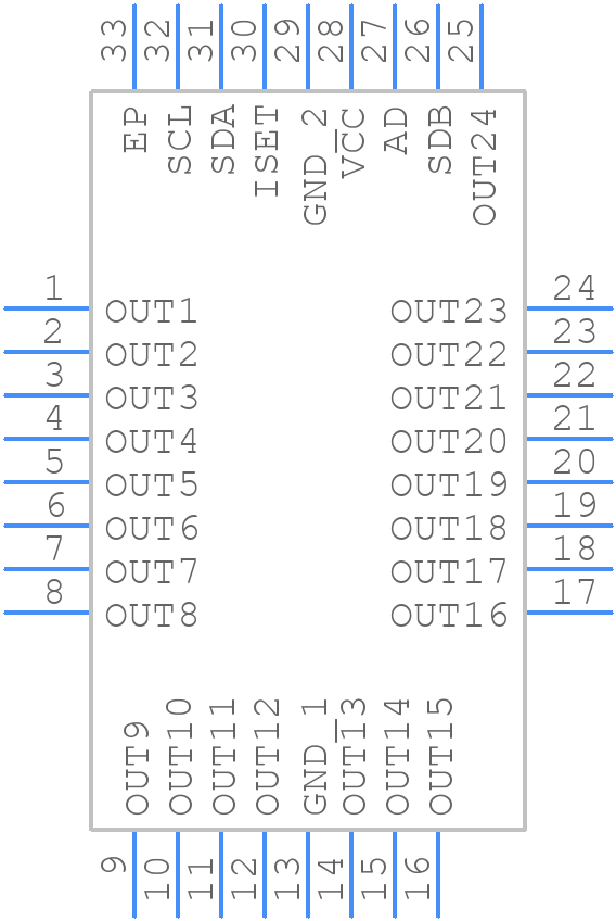 IS31FL3239-QFLS4-TR - Lumissil Microsystems - PCB symbol