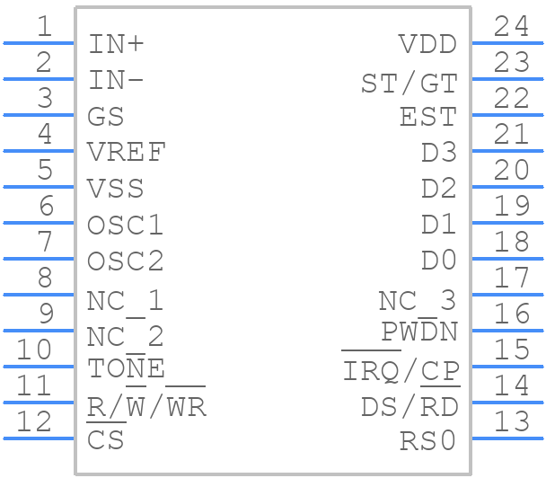 MT8885AE - Microsemi Corporation - PCB symbol