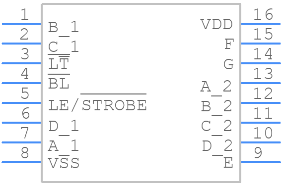 CD4511BE - Harris - PCB symbol