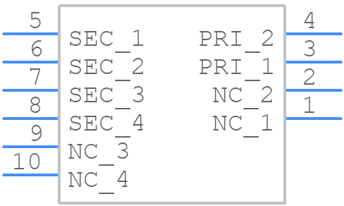 P5008NL - Yageo Group - PCB symbol