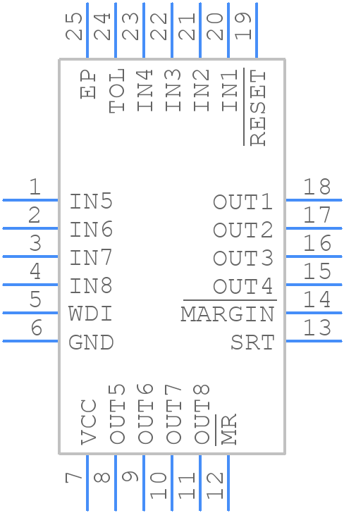 MAX16006ETG+ - Analog Devices - PCB symbol
