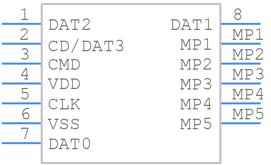 DM3CS-SF - Hirose - PCB symbol