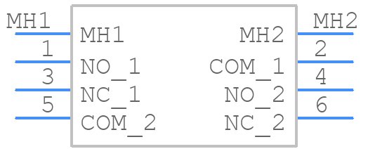 400UDP1L1BLKM7RE - E-Switch - PCB symbol