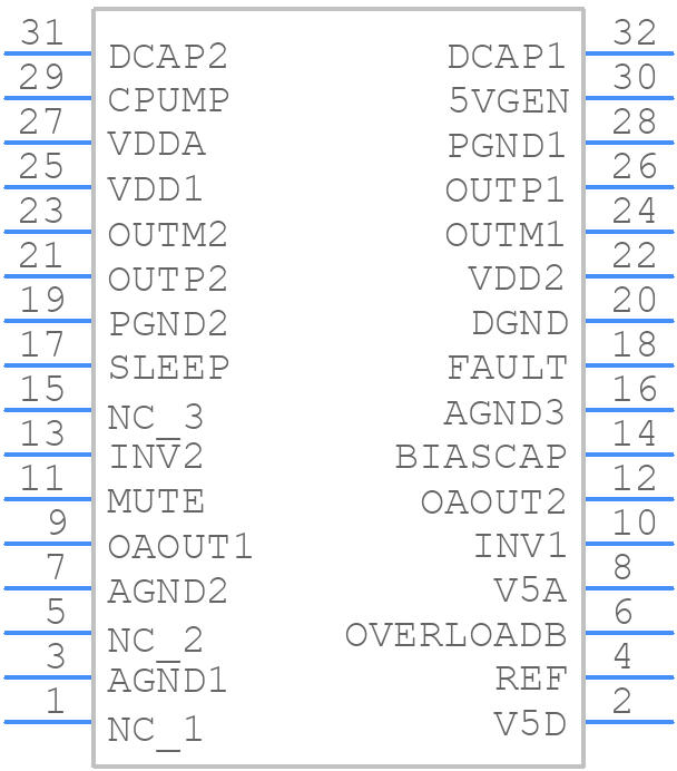 TA2020-020 - Tripath Technology - PCB symbol