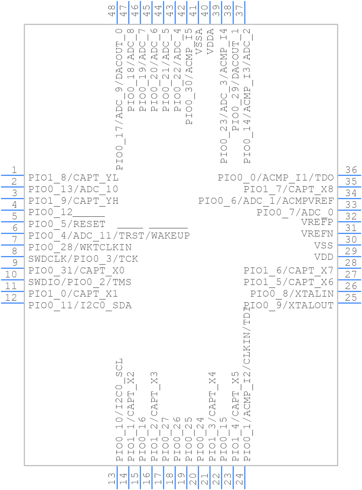 LPC845M301JBD48 - NXP - PCB symbol