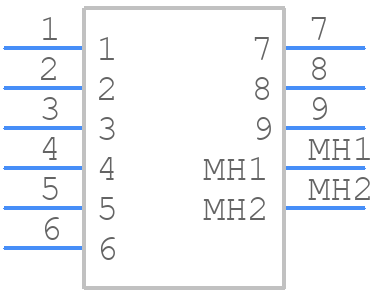 MWDM3L-9PBRP-.110 - Glenair - PCB symbol