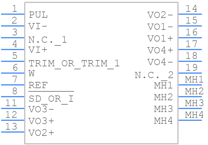 20IMX35D05D05-8G - Bel Power Solutions - PCB symbol