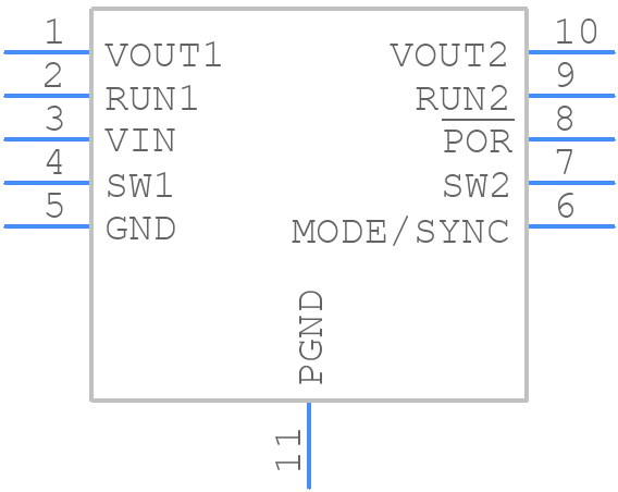 LTC3407EDD-3#TRPBF - Analog Devices - PCB symbol