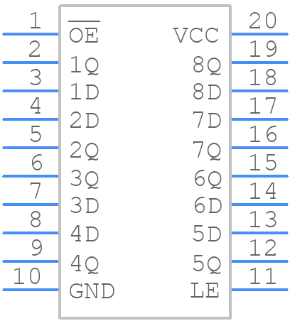 SN74HC373DWG4 - Texas Instruments - PCB symbol